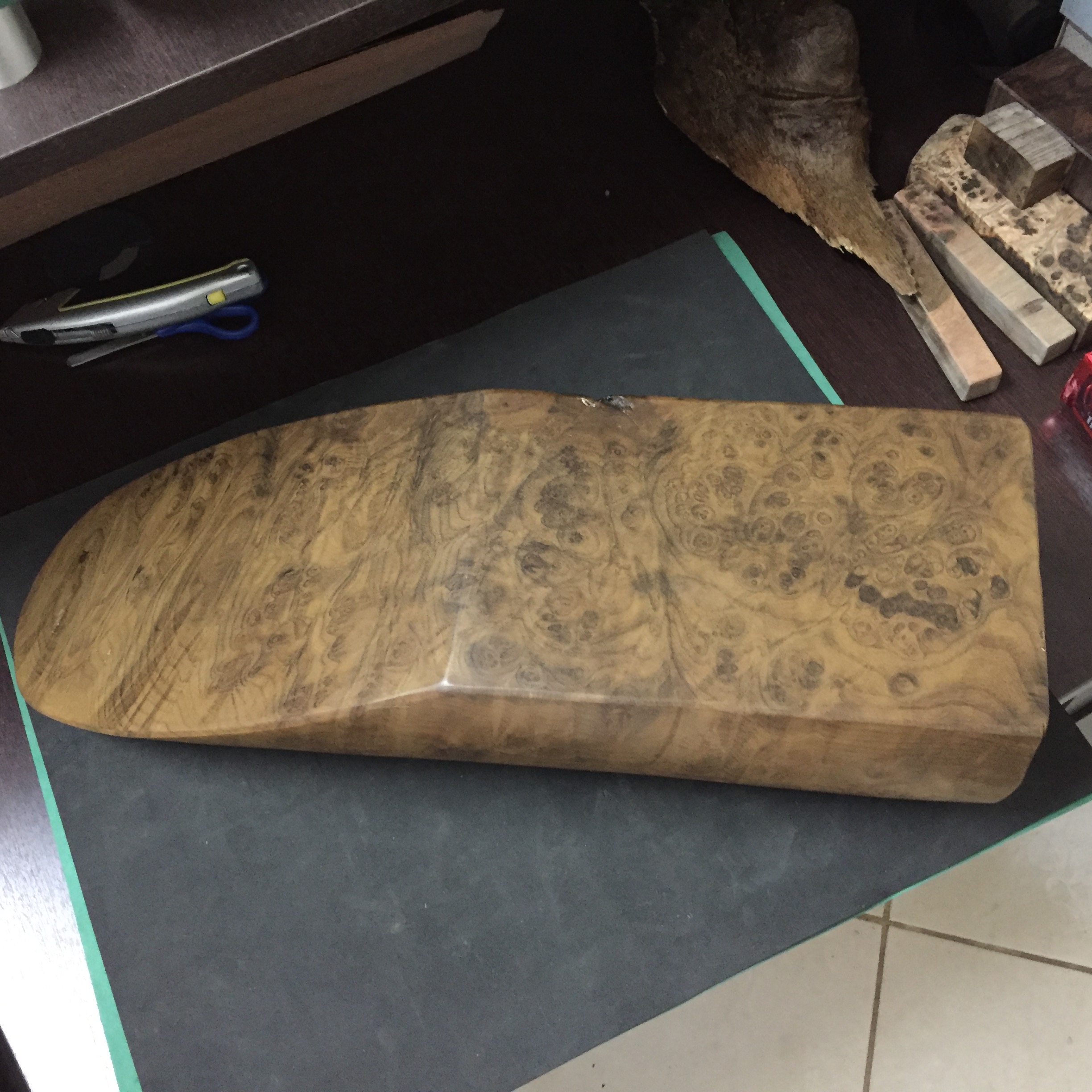 #029# Eyered imbuia burl - Rounded